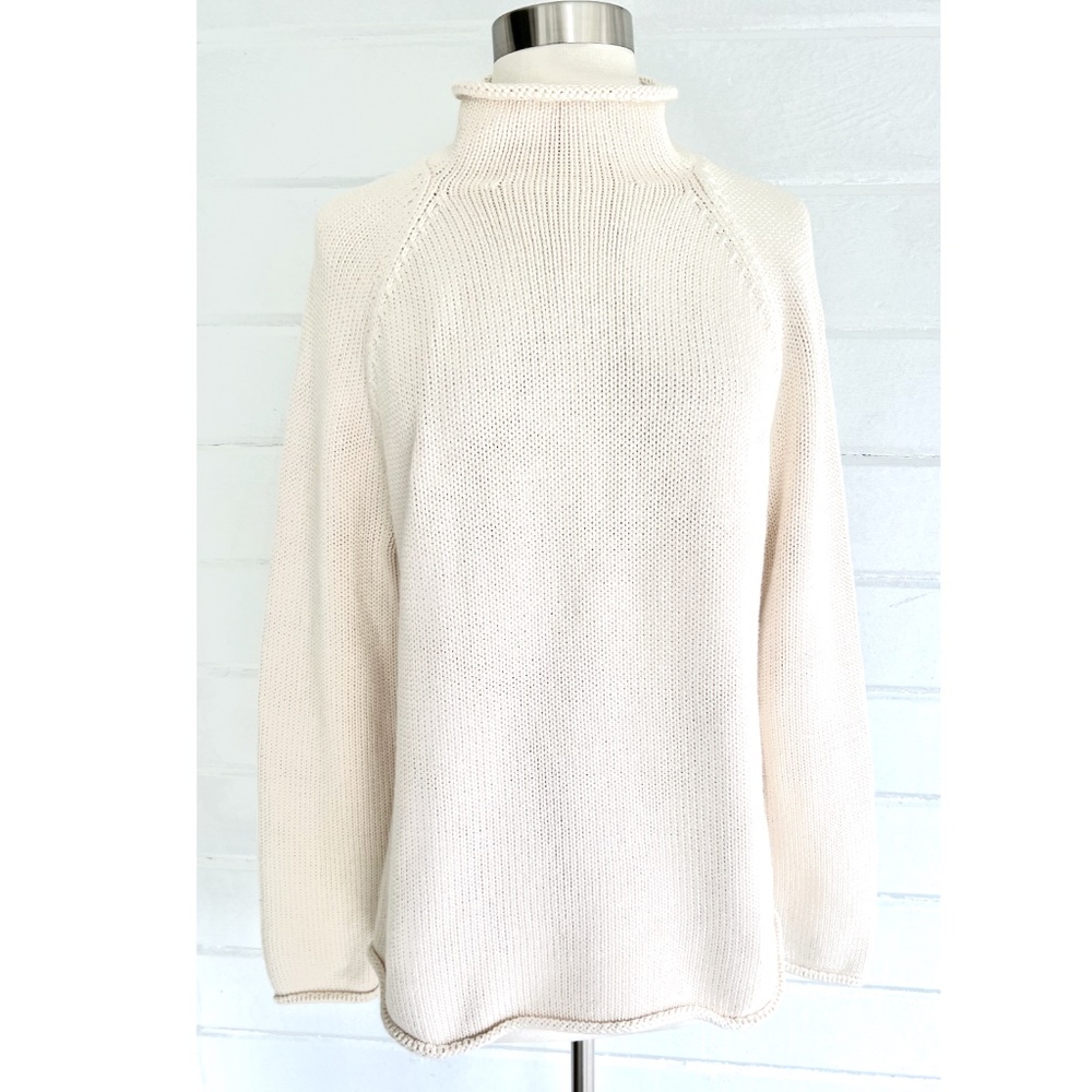 J. Crew Cream Turtleneck Sweater
